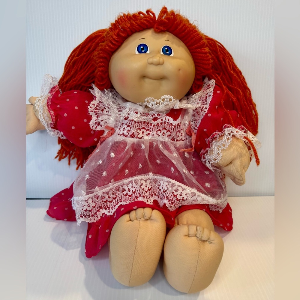 Vintage Cabbage Patch Kid - Coleco, 1985, head mold 3, Red Hair, Blue Eyes
